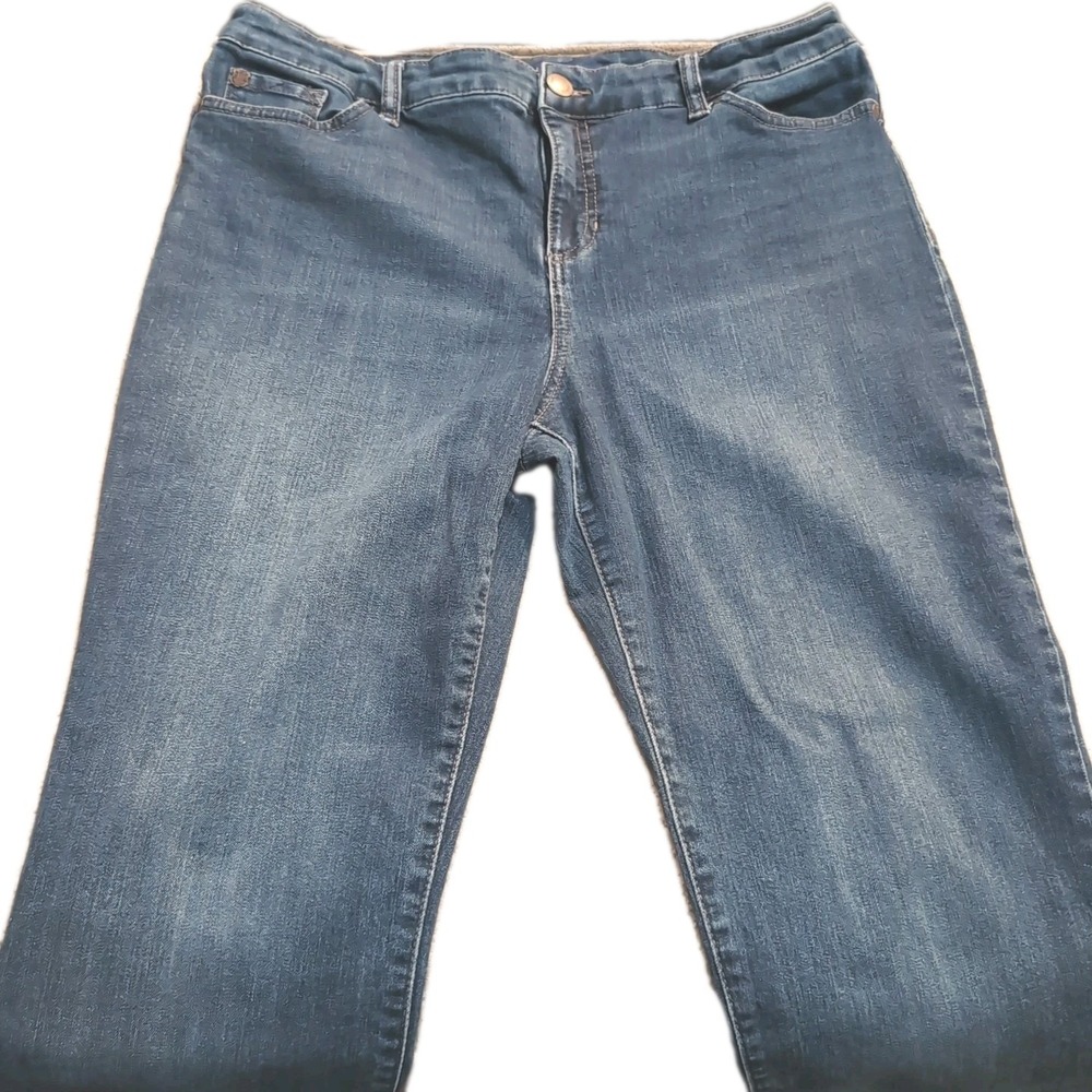 Bandolino Mandie Women's Plus Size 16P Dark Wash‎ Blue Denim High Rise Jeans